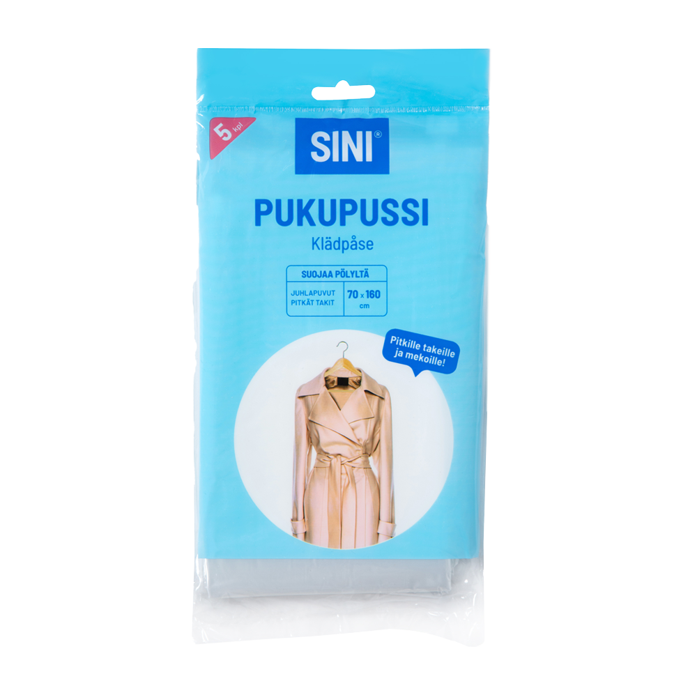 Pukupussi, erikoispitkä 5 kpl