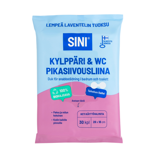 Kylppäri ja WC pikasiivousliina, 30 kpl
