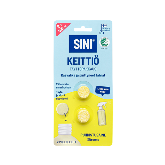 Keittiönpuhdistusaine, täyttöpakkaus – 2 tablettia