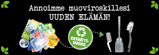 Muoviroska saa uuden elämän kestävänä SINI-siivousvälineenä