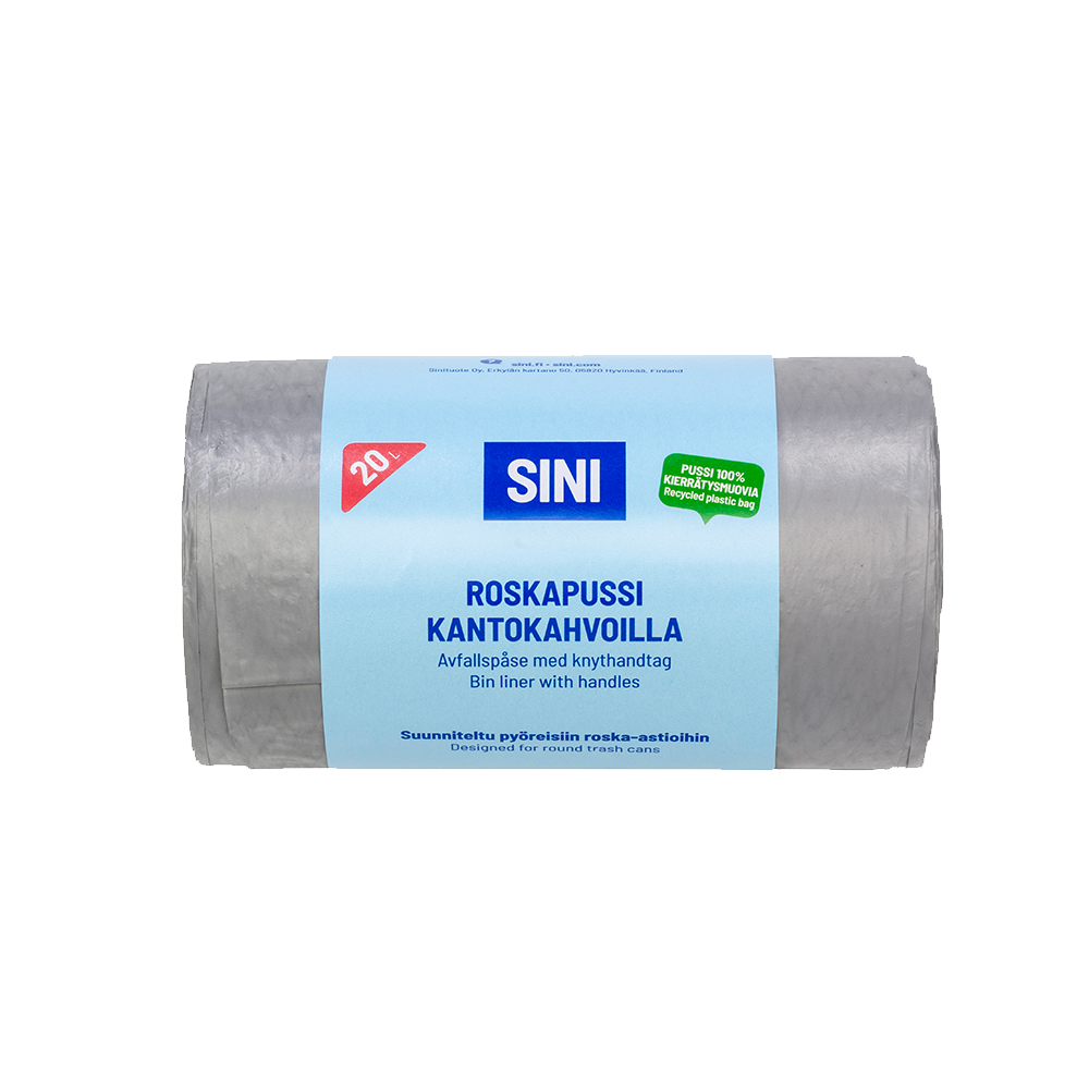 Roskapussi kantokahvoilla 20 l (30kpl/rll)