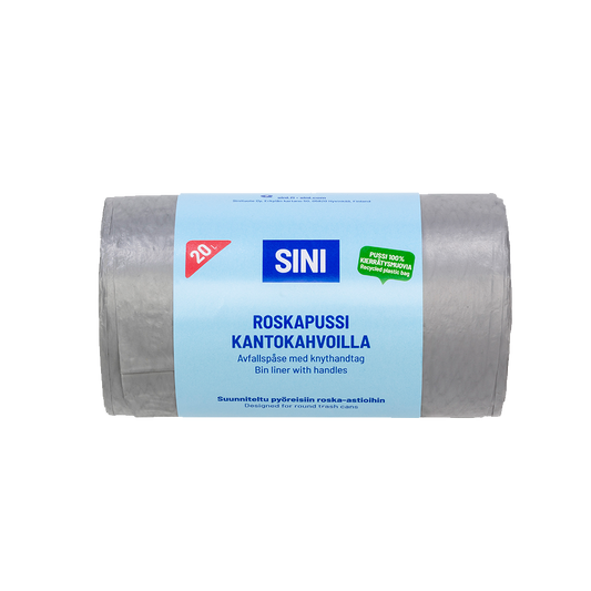 Roskapussi kantokahvoilla 20 l (30kpl/rll)