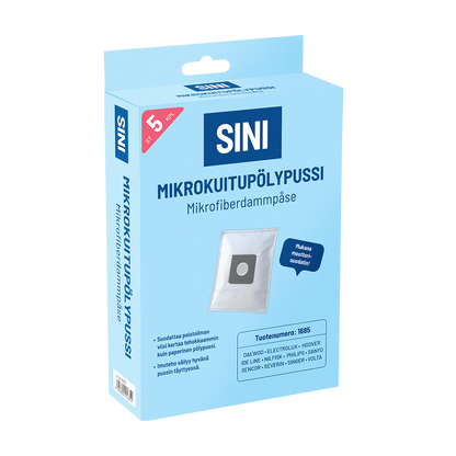 Imurin pölypussi 1685 5 kpl + moottorisuodatin