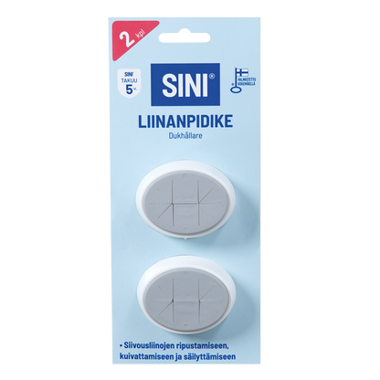 Liinanpidike 2-pack - tarra- tai ruuvikiinnitys