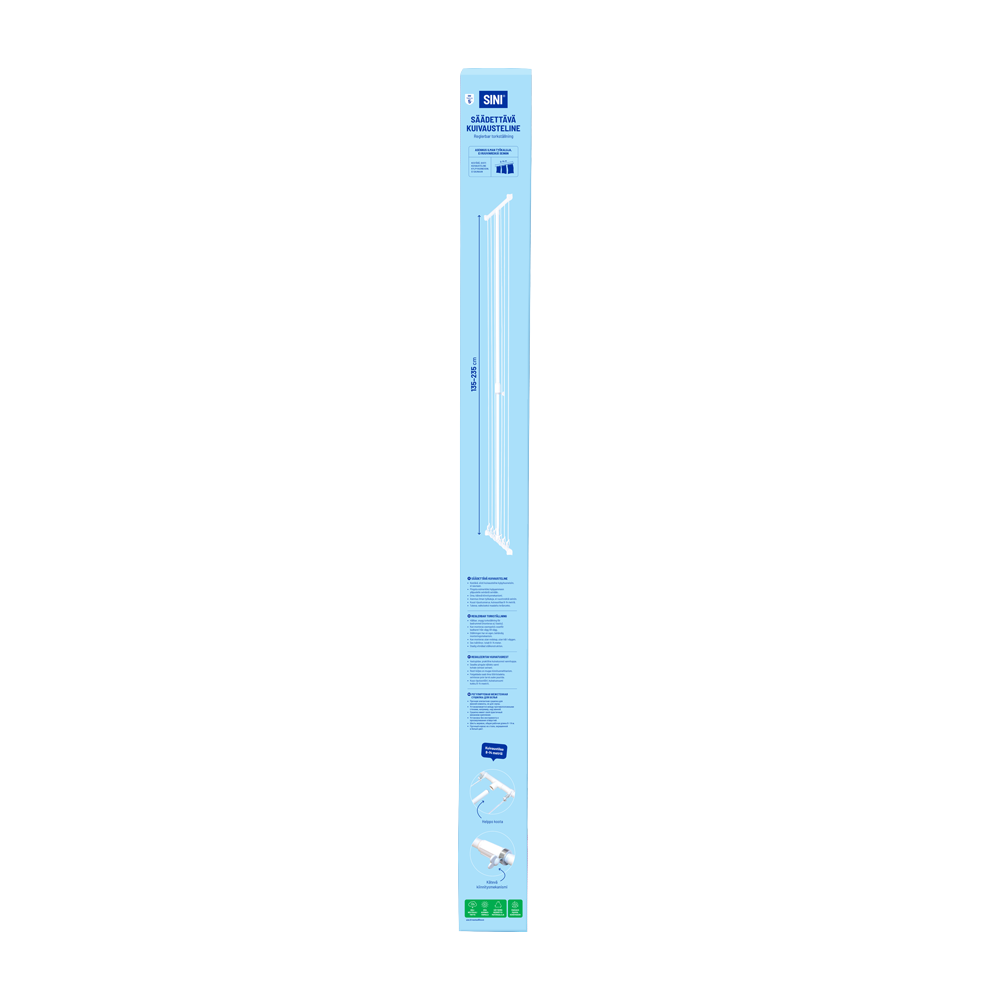 Säädettävä kuivausteline 235 cm