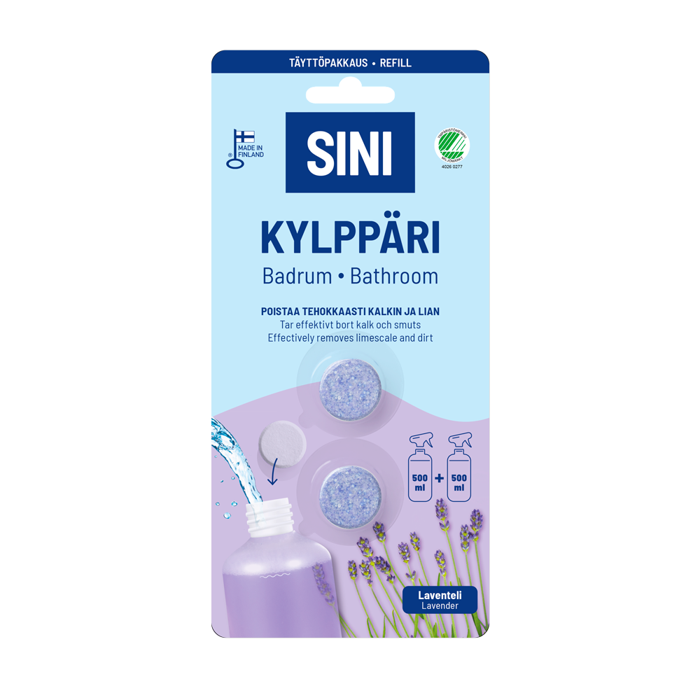 Kylppärinpuhdistusaine täyttöpakkaus – 2 tablettia