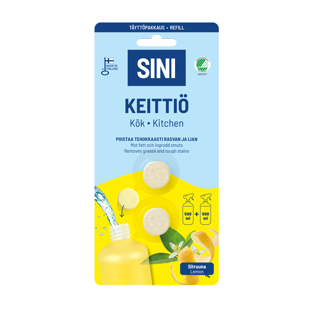 Keittiönpuhdistusaine, täyttöpakkaus – 2 tablettia
