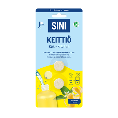 Keittiönpuhdistusaine, täyttöpakkaus – 2 tablettia