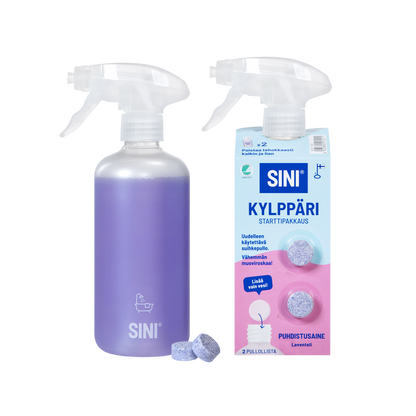 Kylppärinpuhdistusaine, starttipakkaus – pullo + 2 tablettia