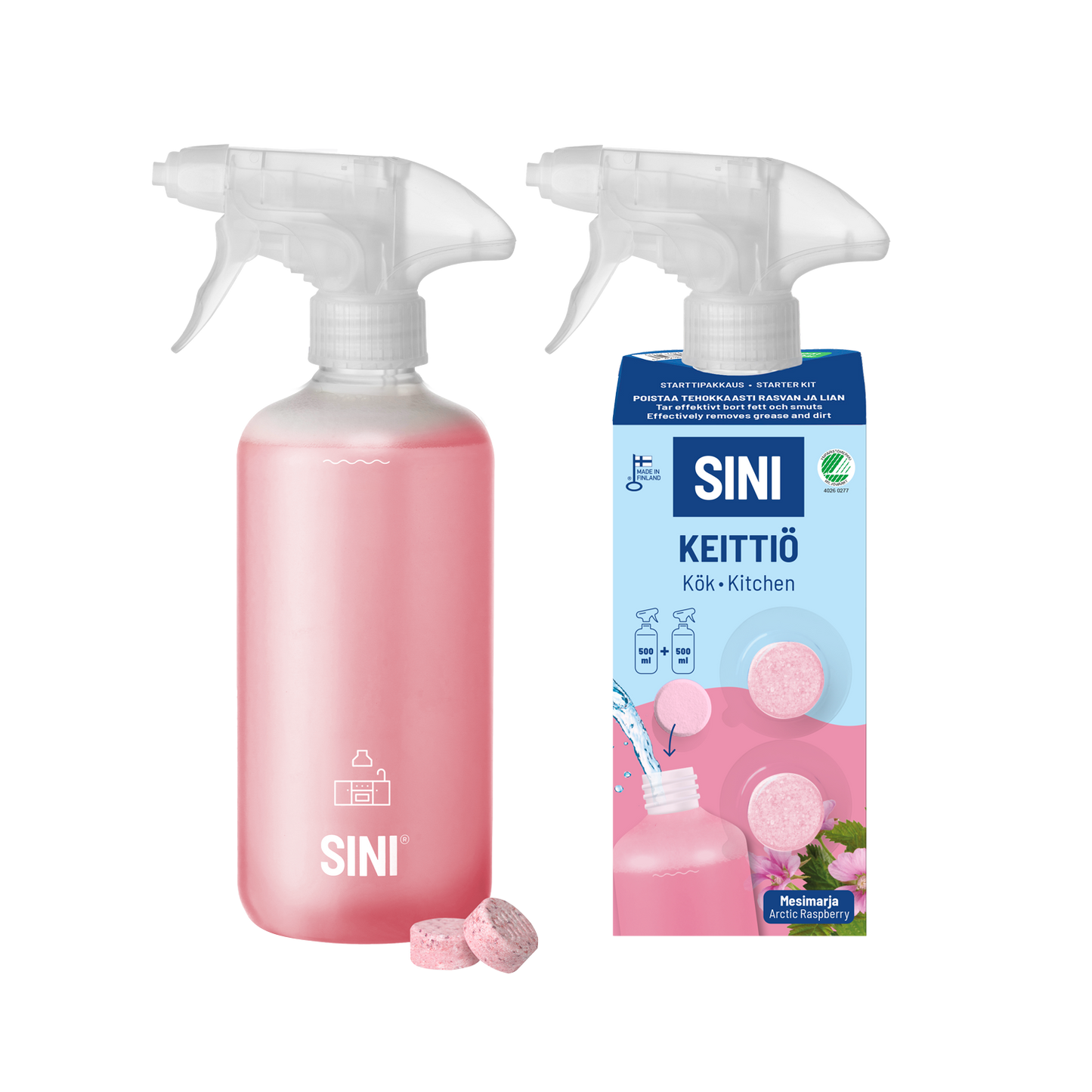 Keittiönpuhdistusaine, starttipakkaus – Avainlippu 60v