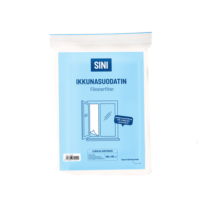 Ikkunasuodatin - suodatinkangas tuuletusikkunaan